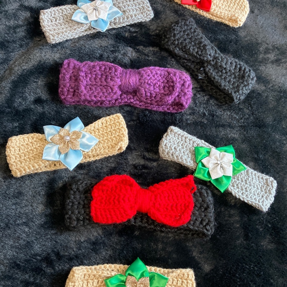 Crochet headband bundled